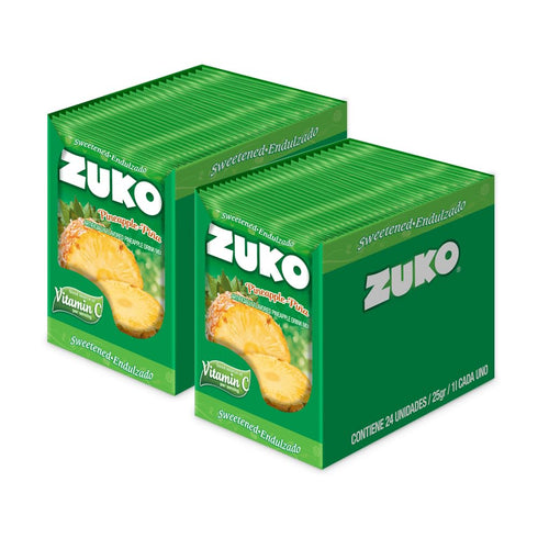 Zuko Pineapple Powdered Drink Mix, No Added Sugar Needed, 48 Ct Individual