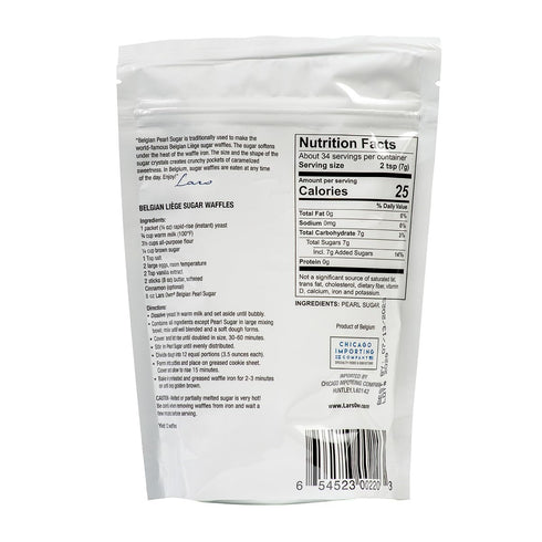 8 (Pack 2) Lars' Own Belgian Pearl Sugar, Ounce