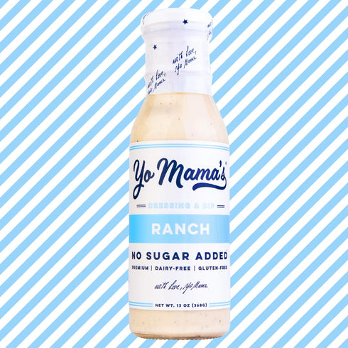 Pack (4) Yo Mama's Foods Keto Ranch & Caesar Combo Dressing and Dip - of - Dairy Free, Gluten Free, Low Sodium, and All
