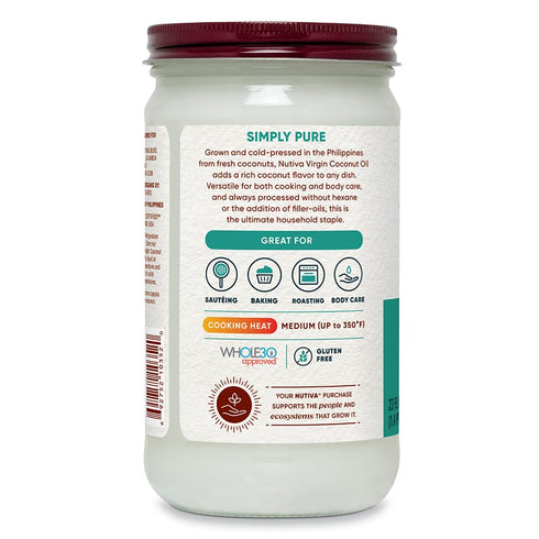 23 Oz Nutiva, Oil Coconut Virgin Organic, Fl
