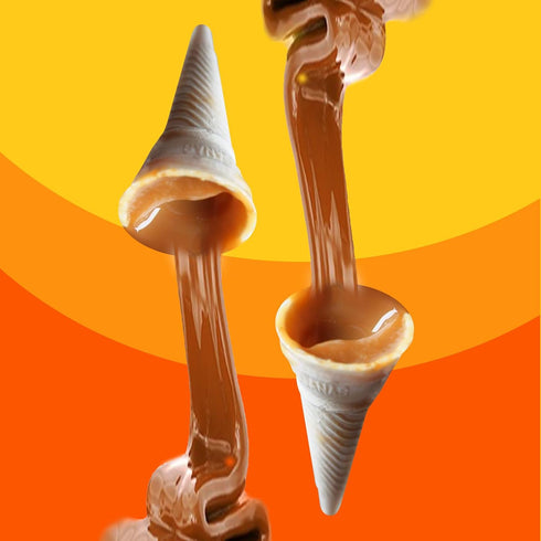 8.4 Oz/240 (Pack 1) Las Sevillanas Cajeta Filled Wafer Cones Traditional Mexican Candy, Sweet Dessert Treats - Dulce de