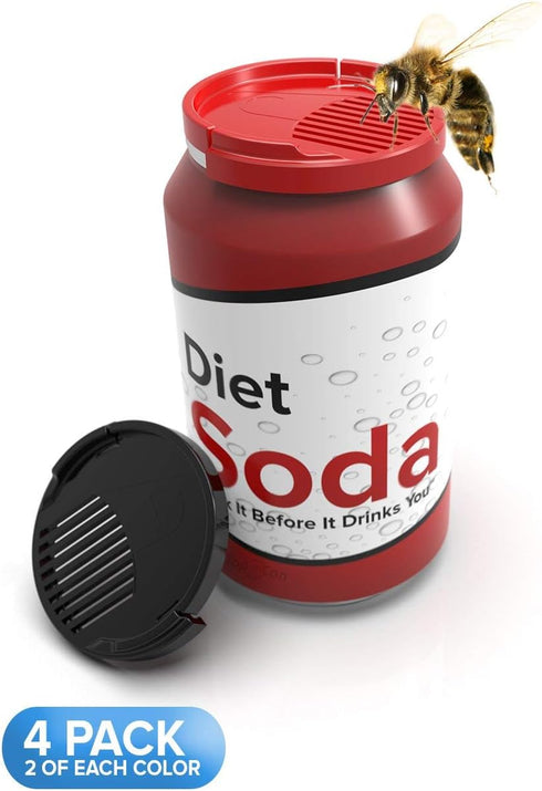 Soda Beer Can Saver | Keep your Beverage Safe | Protect your Drink | Must have for Barbecues (4-Pack)