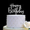 Happy Birthday Cake Topper - Mirror Silver Acrylic for Birthday Party Decorations