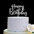 Happy Birthday Cake Topper - Mirror Silver Acrylic for Birthday Party Decorations