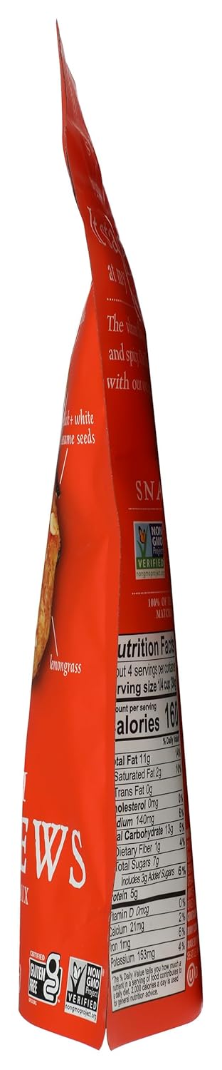 4 Sahale Snacks Thai Cashews Glazed Mix, Ounces