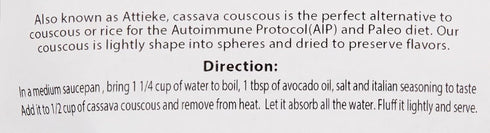 1lb Kopabana Premium Cassava Couscous | AIP Rice | Paleo Compliant |Grain-Free | High Fiber |Non-GMO | Attieke |