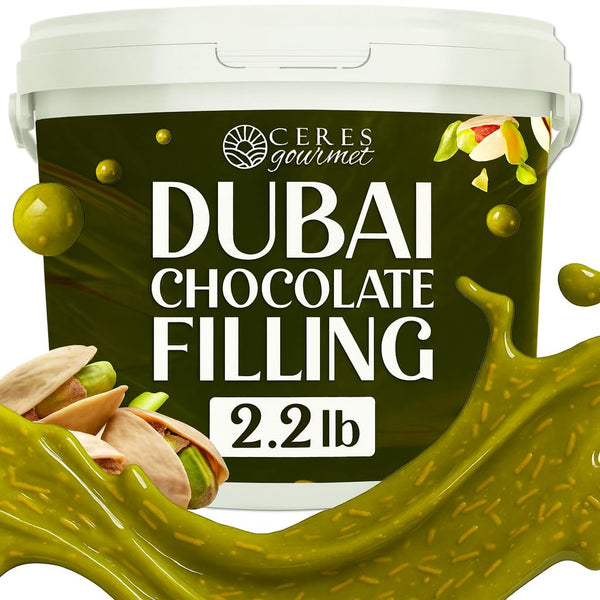 Ceres Gourmet Dubai Chocolate Bar Mixture 2.2 lb Pistachio Filling for Dubai
