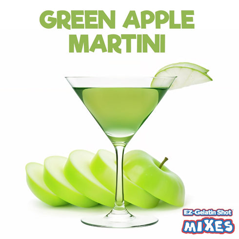 Green Apple Appletini Jello Shot Mix, 6.78 oz - Premium Gluten-Free Gelatin Mix for Shots