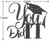 Black Glitter You Did It Cake Topper, Congrats Grad, High School College Graduation Party Decorations