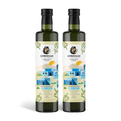 MOROCCAN OLIVE GROVE - The Blue Olive Oil, Bright & Fruity Desert