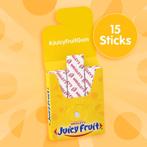 Juicy Fruit Gum 15 (10 Pack) Original Bubble Chewing Gum, pieces