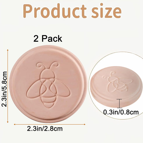 USEDGDIG 2 PCS Terracotta Brown Sugar Keeper, Brown Sugar Container Disc,Sugar Saver and Softener Alternative in Sugar
