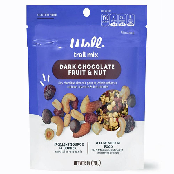 Generic Fruit and Nut Trail Mix: Dark Chocolate Chunks, Almonds, Peanuts, Dried Cranberries,