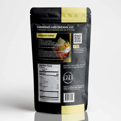 (10oz) Garnishes & Dreams Dehydrated & Dried Guava Slices Natural Tropical Fruit for Cocktails, Mixology, Desserts