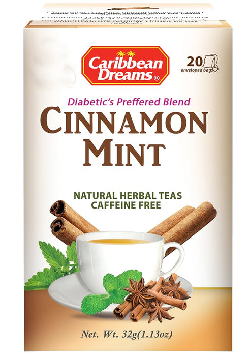 Caribbean Dreams Cinnamon Mint Tea, 20 Tea Bags
