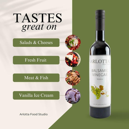 500ml Traditional Balsamic Vinegar | Aged Italian Vinegar by Arlotta Food Studio | Rich Balanced Flavor for Salads
