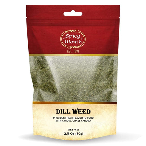Spicy World Dill Weed 2.5 Oz Bag (70g) - Perfect Seasoning and Spice for Salads and Soups