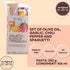 Set 15.5 oz Artigiani dei Sapori Spaghetti Pasta Gift with Garlic, Oil & Chili Pepper Sauce, Authentic Italian Gourmet