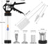 4 Nozzles, 2 XINQIAO Beef Jerky Gun for Ground Meat, Plastic Jerky Cannon Comes with Brushes