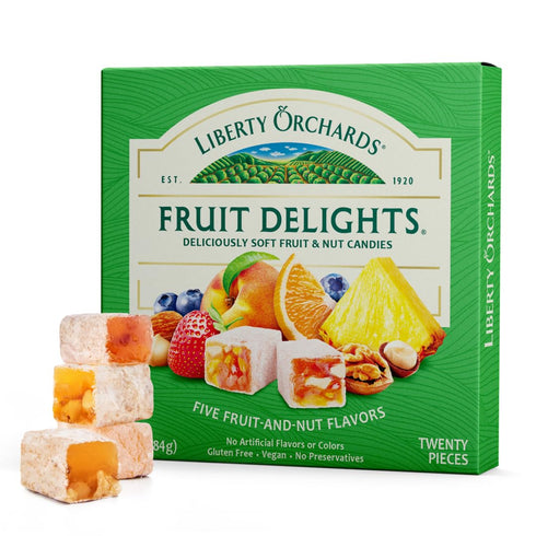 Liberty Orchards, Fruit Delights - Assorted Vegan Fruit and Nut Candies, Gluten