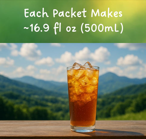 (16 packets) BioSweet Iced Tea Mixes - Peach Flavor | Zero Calorie Mix from Real Black Tea | Naturally Sweetened