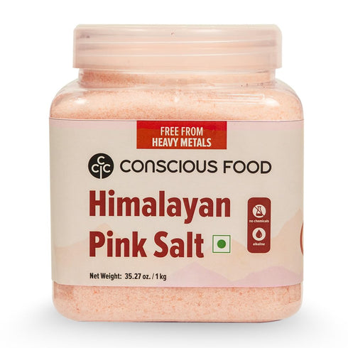 Conscious Food Himalayan Pink Salt, 35.27 oz - Pure, Natural, Unrefined &