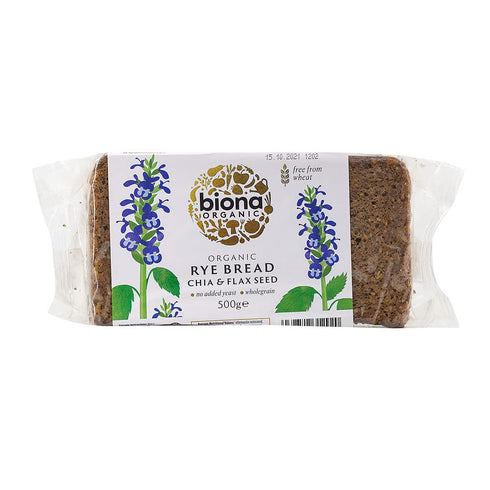 Biona Organic Rye Bread with Chia & Flax Seed 500g