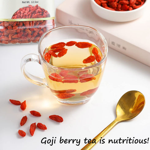 12.5Oz/354g,Selected Berry.100% Premium Dried Goji Berries Goji Natural & No Additives for Tea,Baking.