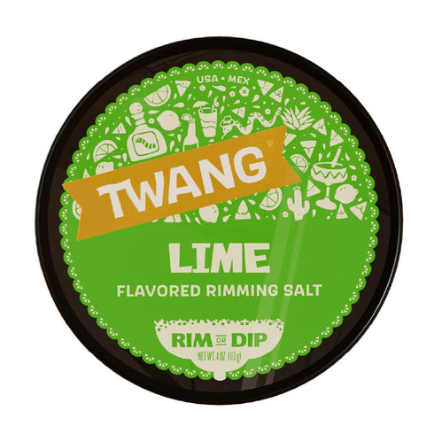 Twang Flavored Salt Rimmer, Lime, for Margaritas, Mocktails, Smoothies and Micheladas, 4