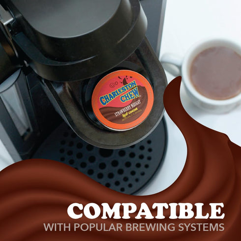 Charleston Chew Strawberry Hot Cocoa Pods, Compatible with Keurig K-Cup Brewers, 12 Count