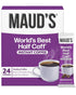 Maud's Half Caffeine Instant Coffee, 24 ct, 100% Arabica Medium Roast, Instant Hot or Iced Coffee - Just Add Water