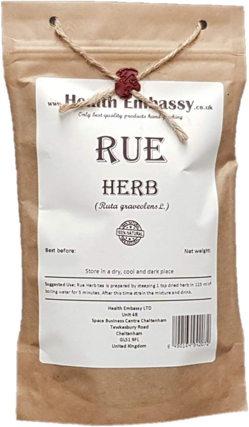 Rue Herb (Ruta graveolens) 100% Natural by Health Embassy (100g)