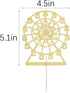 Golden Paper Ferris Wheel Cake Decoration for Birthday Celebrations for Boys and Girls