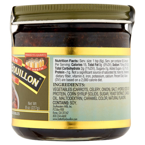 9.5 38 8 (Pack 4) Better Than Bouillon Vegetarian No Beef Base, Made with Seasoned Vegetables, Certified Vegan, Makes