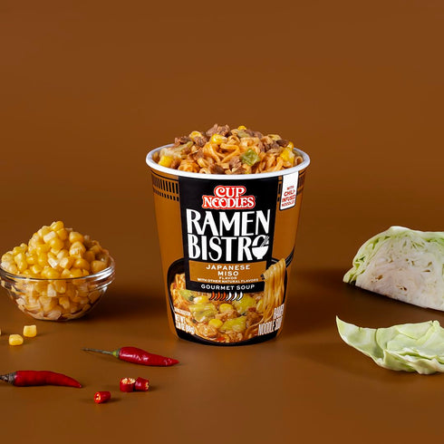3.1 (Pack 6) Nissin Cup Noodle Ramen Bistro, Japanese Miso, Ounce
