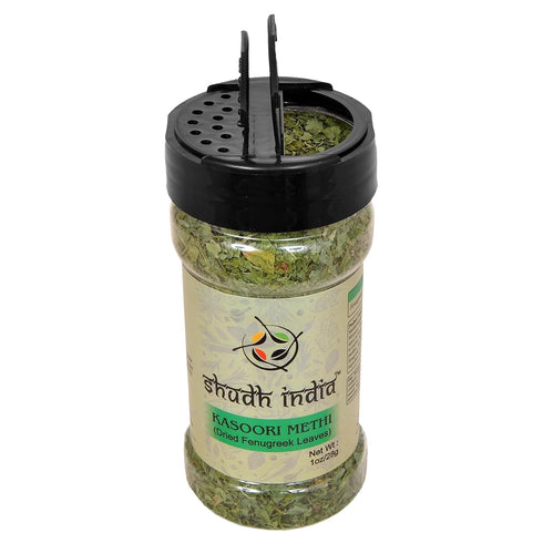 Shudh India Dried Fenugreek Leaves (Kasoori Methi) Ground Spice, All Natural, Vegan, Gluten Friendly, Indian Origin