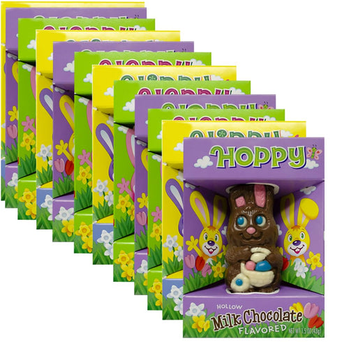 1.5oz (12-Pack) Fruidles Easter Bunny Rabbit Milk Chocolate Bunnies with Basket Easter Eggs, Individually Wrapped