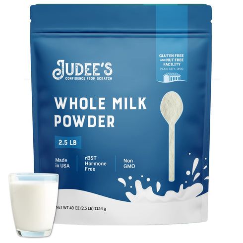 Judee's Gluten Free Whole Milk Powder - Versatile Powdered Milk for Baking
