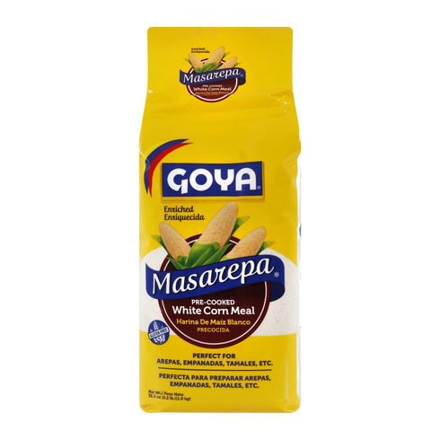 35.2 (Pack 10) Goya Masarepa Pre-Cooked White Corn Meal, Ounce