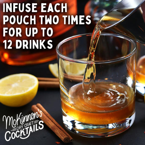 Pack Pack 12 McKinnons Dry Craft Cocktails Sangria Polybag | Dehydrated Fruits | DIY Mixology | Infusion Kit | Each