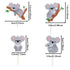 Mulukaya 24Pcs Koala Cupcake Toppers, Cake Picks for Wild Animal Birthday Wedding Party Supplies