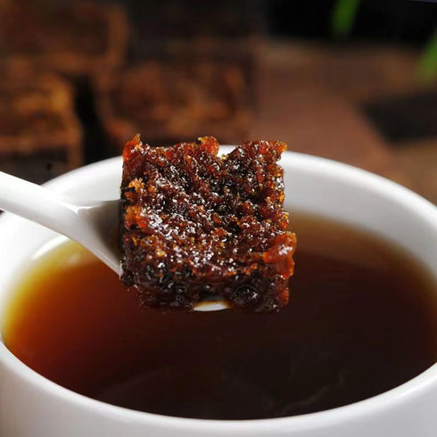 Aandiso 8.81 Oz 250g Black Sugar Cubes Chinese Traditional - Handmade Sugarcane Dark Black Sugars For Tea And Coffee