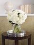 6 KaBloom - Beauty White Hydrangeas with vase - Fresh Flowers for Birthday, Valentine's & Mother's Day