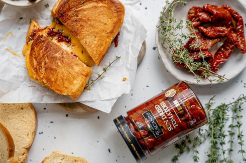 10.6 oz, Tuscanini Premium Sun-dried Tomatoes in Olive Oil, Product of Calabria Italy, Julian Cut, Nothing Artificial
