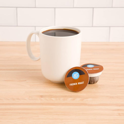 Amazon Brand - Happy Belly Dark Roast French Roast Coffee Pods, Compatible with K-Cup Brewer, 96 Count
