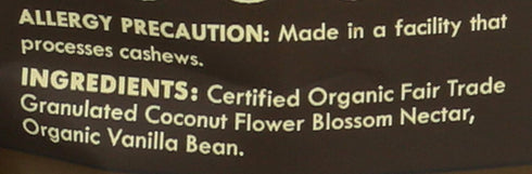 14 OZ BIG TREE FARMS Organic Palm Sugar Vanilla