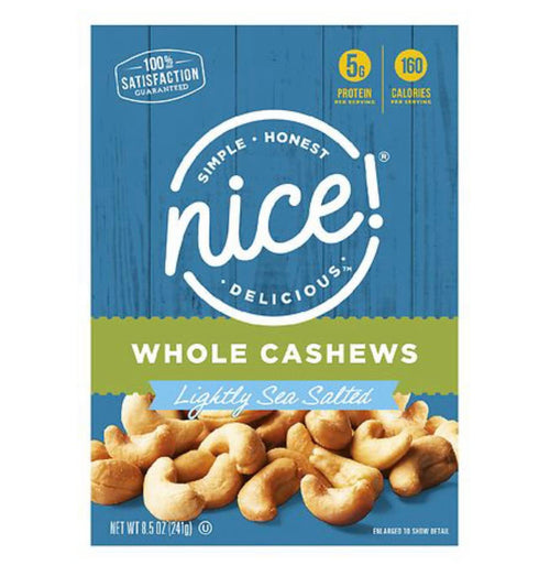 Generic Nice Lightly Whole Cashews 8.5oz (pack of 2)