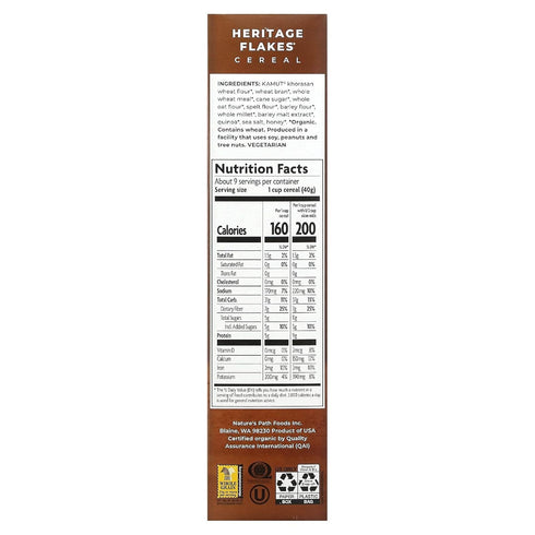 13.25 (Pack 5) Nature's Path, Cereal Heritage Flakes Organic, Ounce