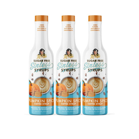 Sugar Free 3pk Pumpkin Spice Coffee Syrup - Stevia Based, No Sugar