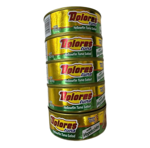 Generic Omega-3, 10 oz Pack 5 Dolores Yellowfin Tuna Salad with Vegetables, Cans